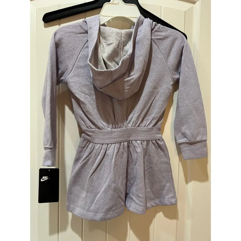 NWT❤️Nike Girl Sparkle Pullover Hoodie Dress sz5